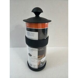 NEW Ninja Easy Frother Manual Milk Frother Glass Microwave Safe Carafe Black 5oz